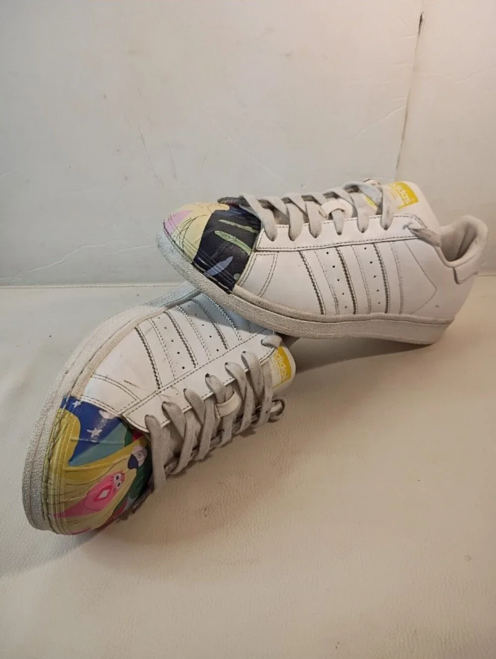 Adidas Originals White Superstar Pharrell Supershell Leather Sneakers Mens 7.5